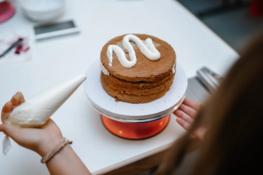 Fertige Torte auf dem Tisch